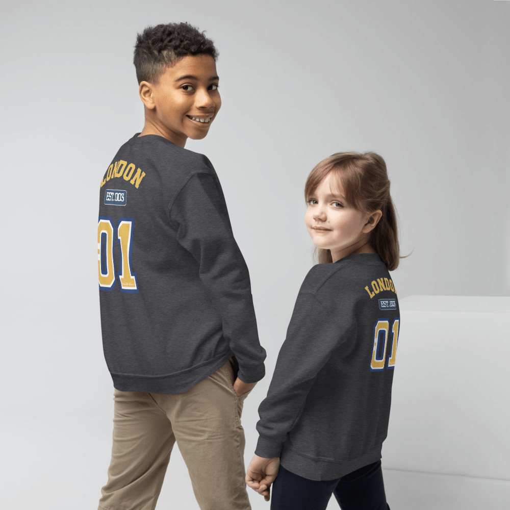 London Varsity Youth Crewneck Sweatshirt - Chinchilla Choons