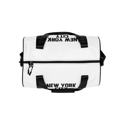 New York City Duffel Gym Bag (White) - Chinchilla Choons
