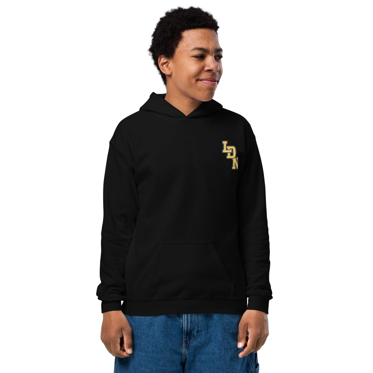 London (LDN) Varsity Youth heavy Blend Hoodie - Chinchilla Choons