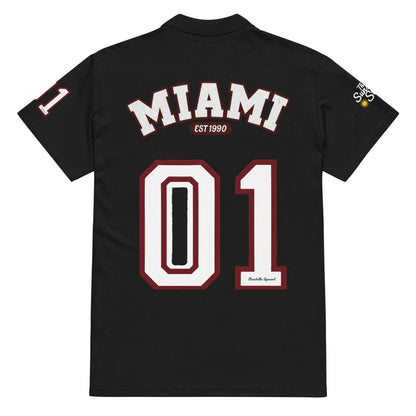 Miami Varsity Premium Pique Polo Shirt - Chinchilla Choons