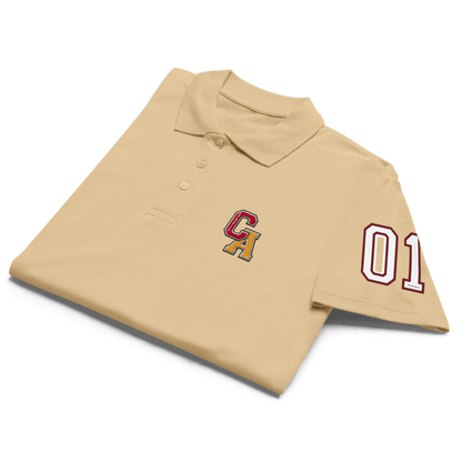 Chinchilla Varsity Unisex Pique Polo Shirt - Chinchilla Choons