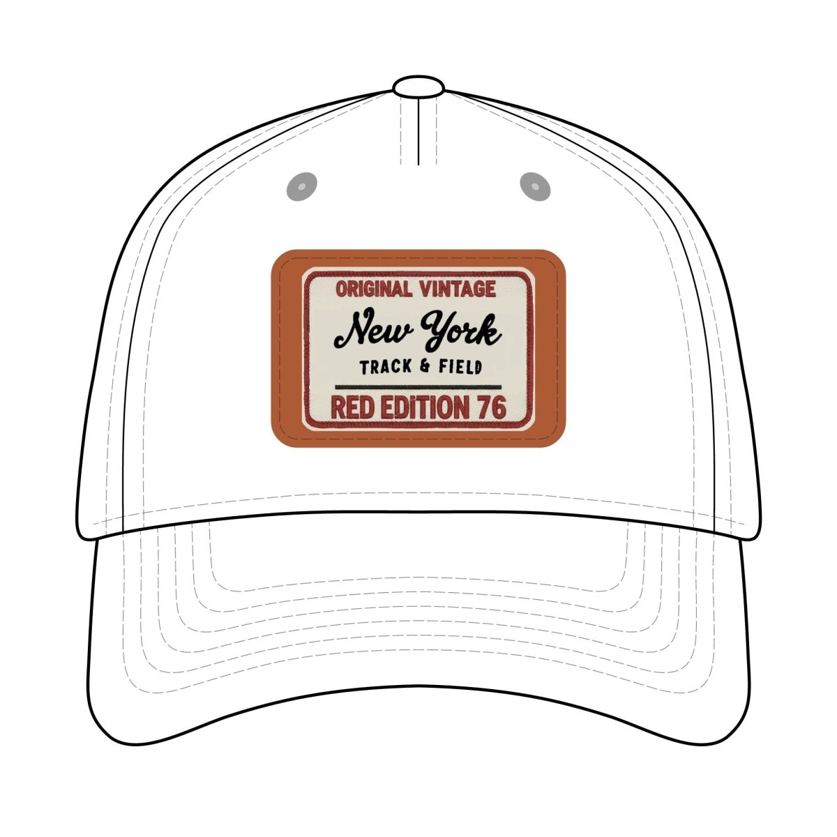 Vintage New York Leather Patch Baseball Cap - Chinchilla Choons