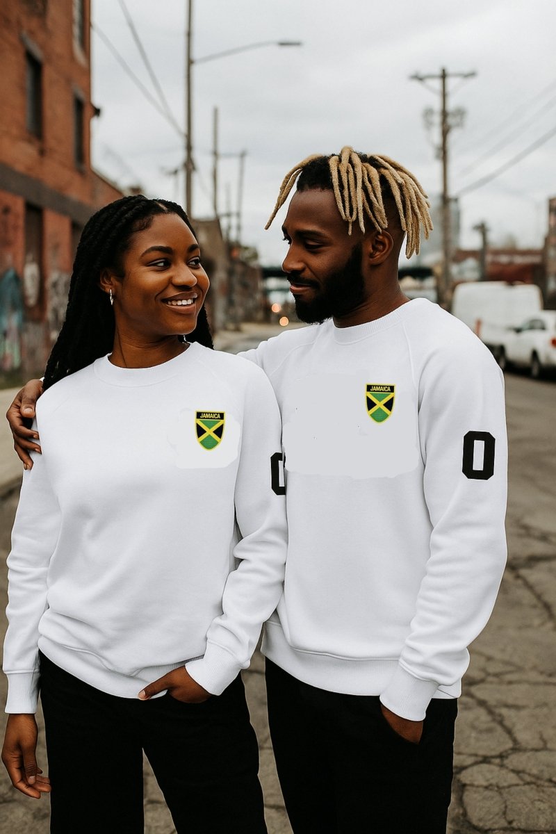 Jamaican Heritage Unisex Organic Raglan Sweatshirt - Chinchilla Choons
