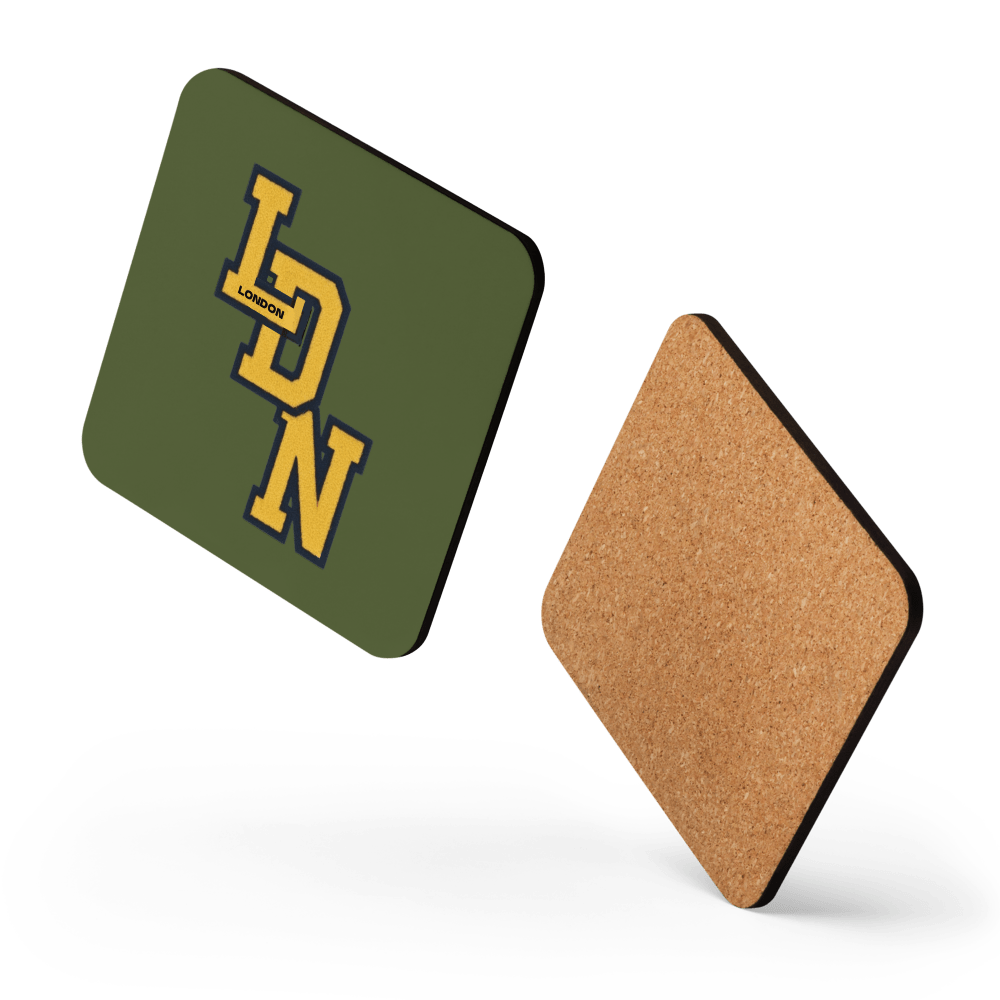 London (LDN) Cork - Back Coaster (GREEN) - Chinchilla Choons
