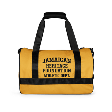 Jamaican Heritage Sporty Duffel Bag (Black & Gold) - Chinchilla Choons