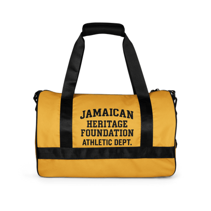 Jamaican Heritage Sporty Duffel Bag (Black & Gold) - Chinchilla Choons