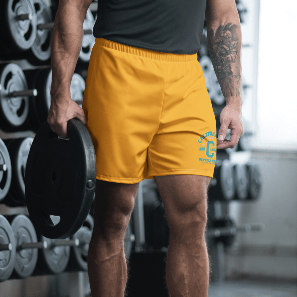 California Print Unisex Athletic Long Shorts - Chinchilla Choons