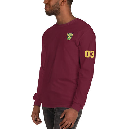 Jamaican Heritage Men’s Long Sleeve Shirt - Chinchilla Choons