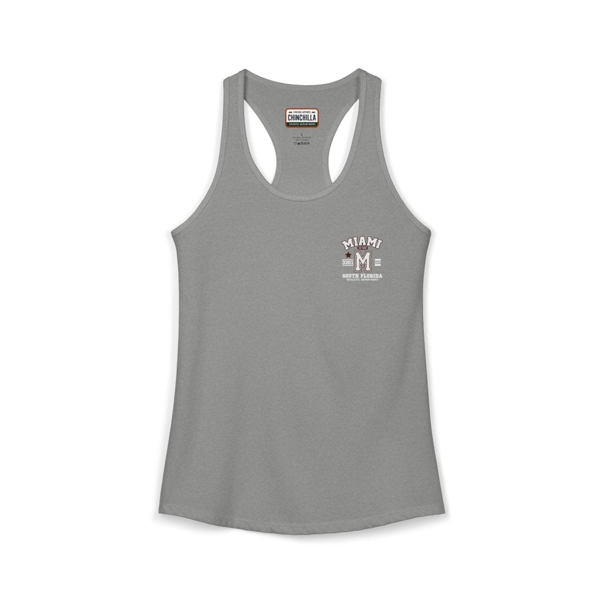 Miami Varsity Women's Racerback Tank Top - Chinchilla Choons