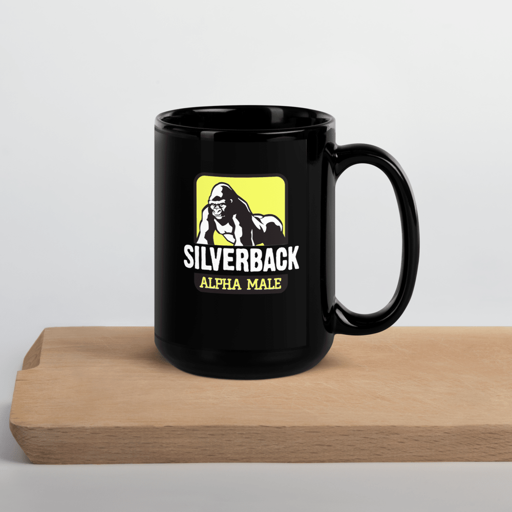 Silverback Black Glossy Mug - Chinchilla Choons