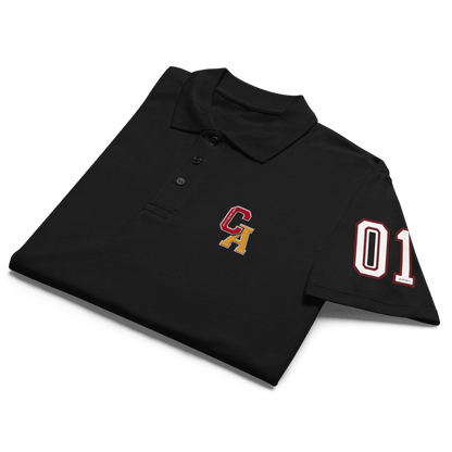 Chinchilla Varsity Unisex Pique Polo Shirt - Chinchilla Choons