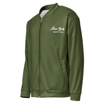 New York Unisex Bomber Jacket (Army Green) - Chinchilla Choons
