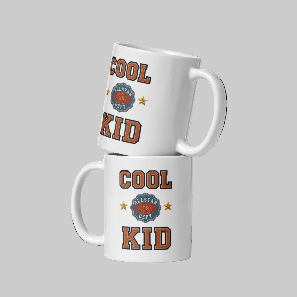 Cool Kid White Glossy Mug - Chinchilla Choons