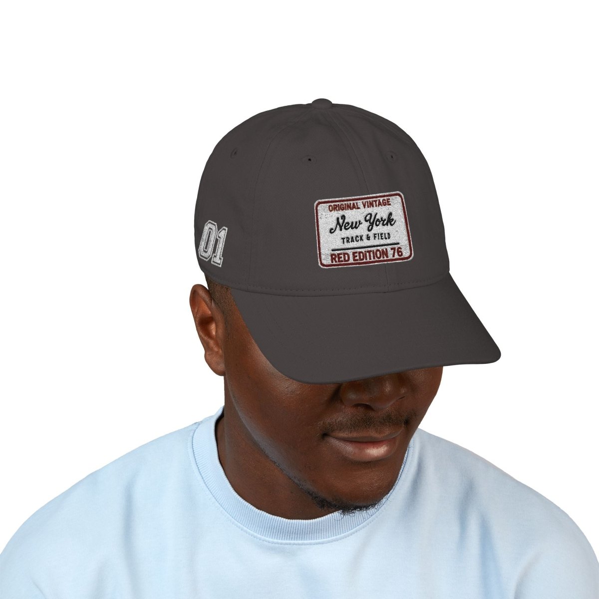 Embroidered 'New York' Patch Dad Baseball Cap - Chinchilla Choons