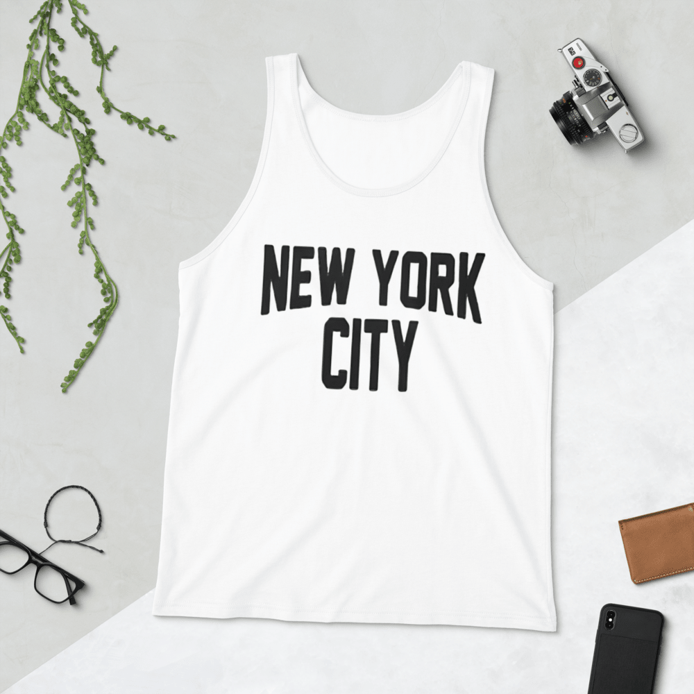 New York City Men's Tank Top (White) - Chinchilla Choons