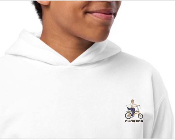Chopper 75 Youth Heavy Blend Hoodie (White) - Chinchilla Choons