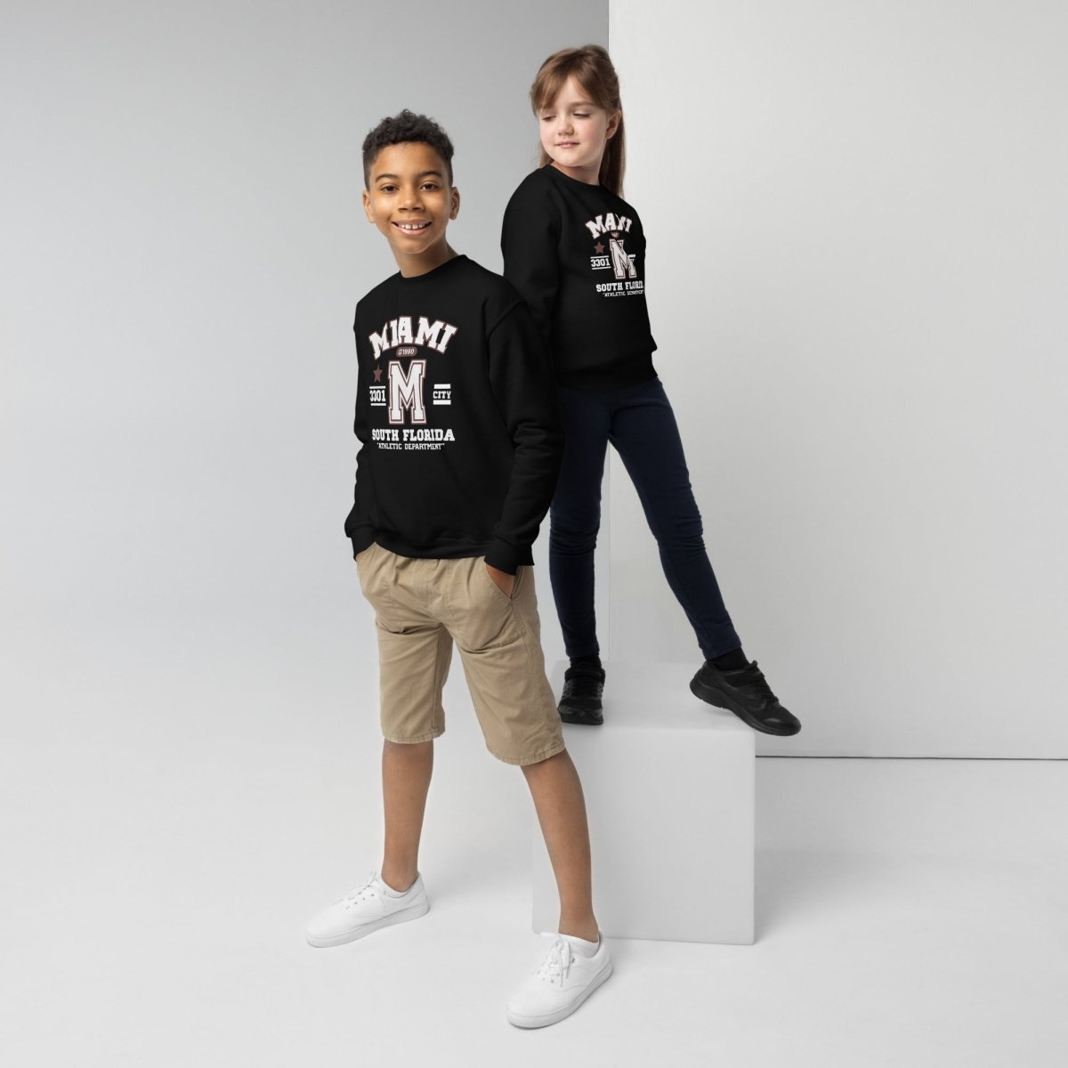 Miami Varsity Youth Crewneck Sweatshirt - Chinchilla Choons