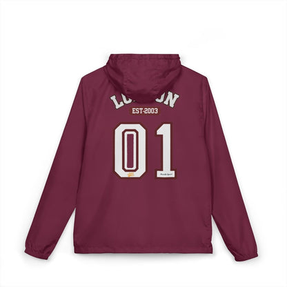 London Varsity Windbreaker Jacket — Lightweight Full-Zip Hooded Jacket - Chinchilla Choons