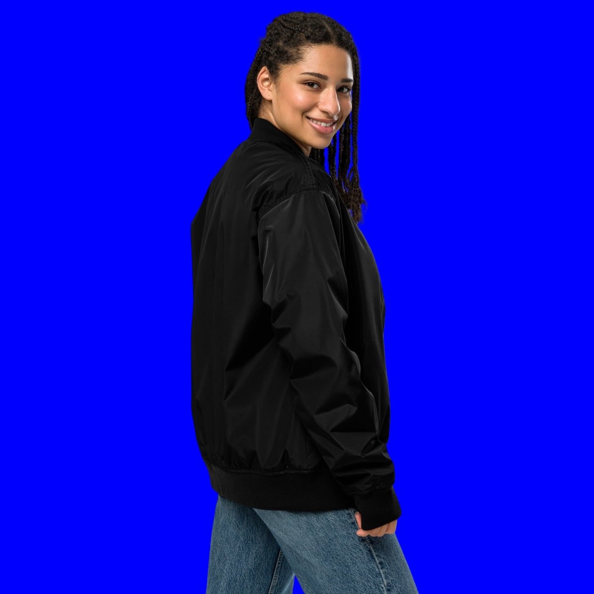 Jamaican Heritage Women's Bomber Jacket - Chinchilla Choons