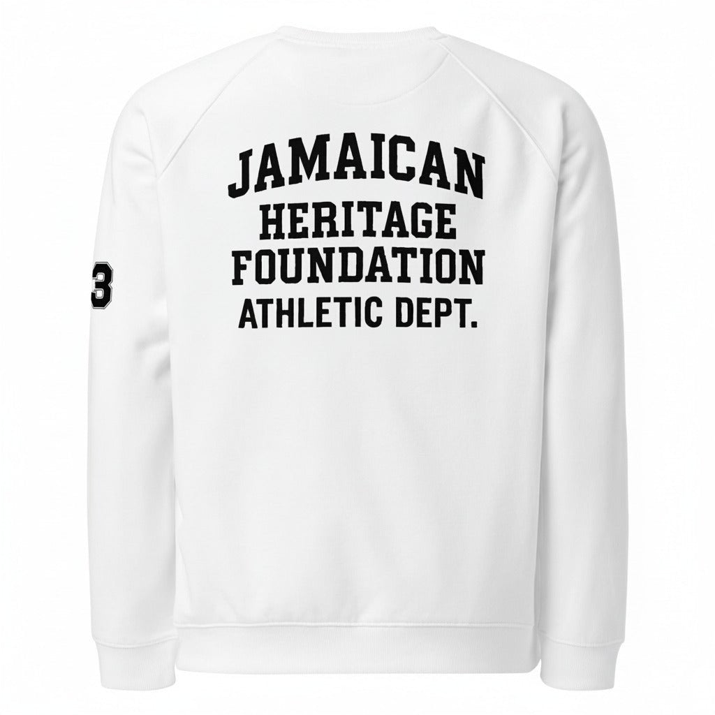 Jamaican Heritage Unisex Organic Raglan Sweatshirt - Chinchilla Choons