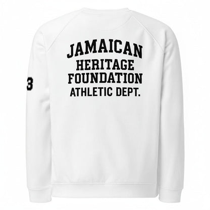 Jamaican Heritage Unisex Organic Raglan Sweatshirt - Chinchilla Choons