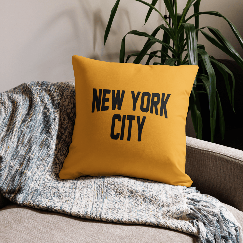 New York City Premium Pillow (Yellow/Black) - Chinchilla Choons