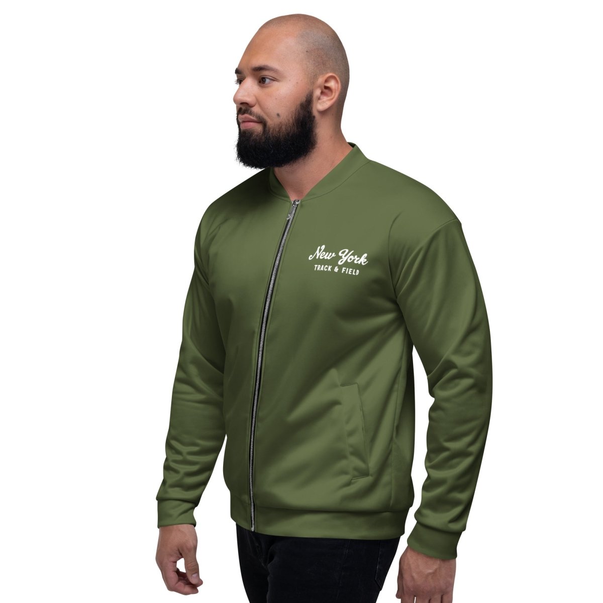 New York Unisex Bomber Jacket (Army Green) - Chinchilla Choons