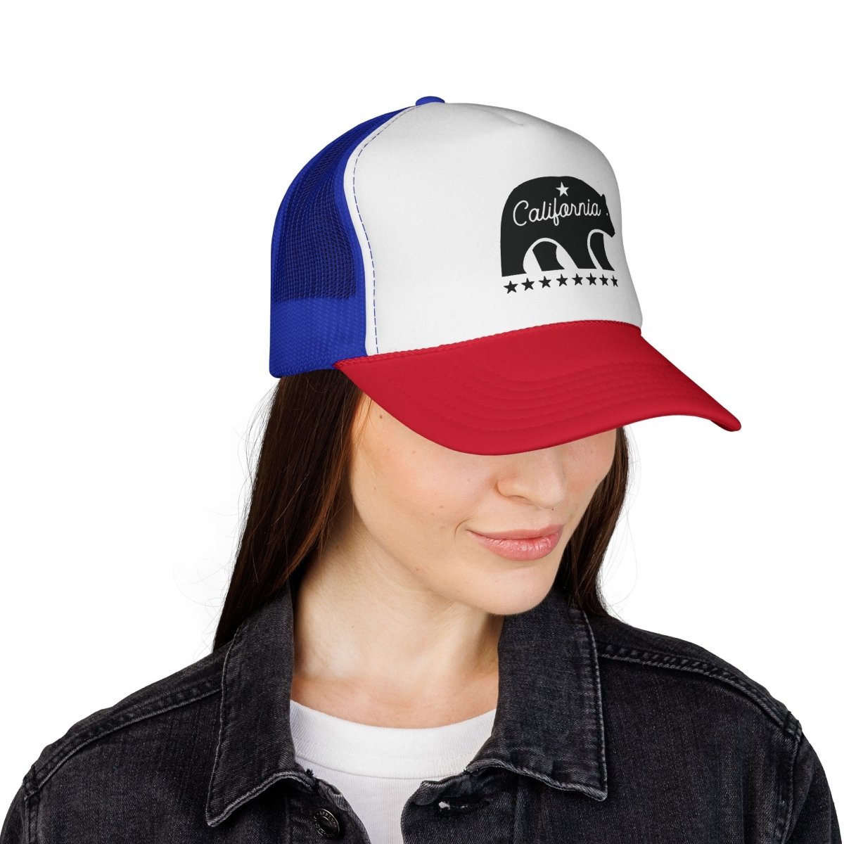 California Mascot Trucker Cap — Vintage State Pride Mesh Hat - Chinchilla Choons