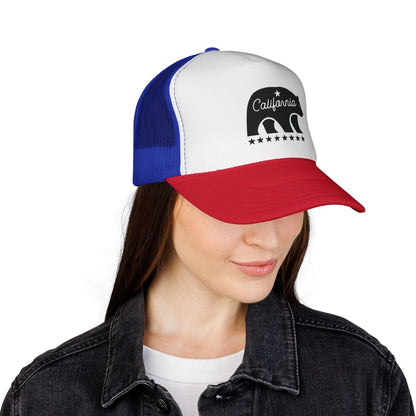 California Mascot Trucker Cap — Vintage State Pride Mesh Hat - Chinchilla Choons