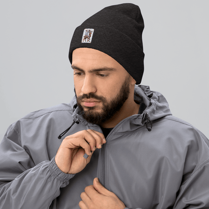 Deer Logo Unisex Cuffed Beanie Hat - Chinchilla Choons