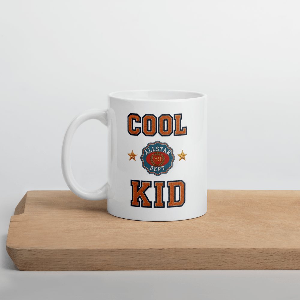 Cool Kid White Glossy Mug - Chinchilla Choons