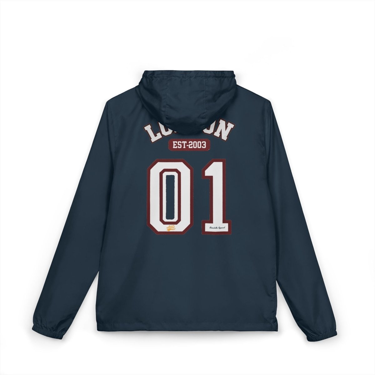 London Varsity Windbreaker Jacket — Lightweight Full-Zip Hooded Jacket - Chinchilla Choons