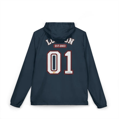 London Varsity Windbreaker Jacket — Lightweight Full-Zip Hooded Jacket - Chinchilla Choons