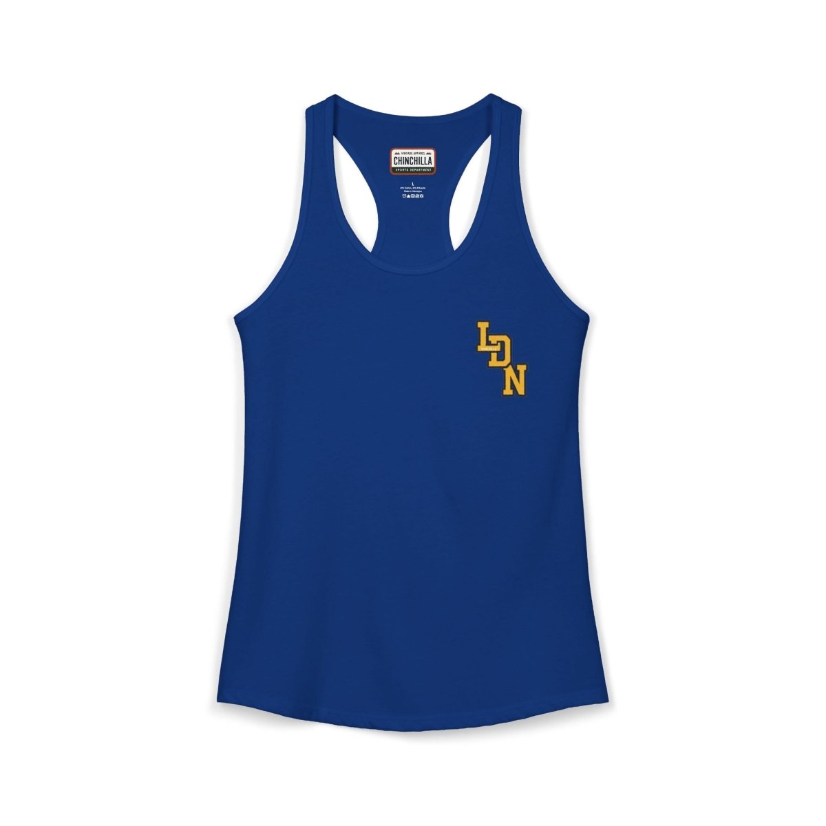 London (LDN) Varsity Women's Ideal Racerback Tank - Chinchilla Choons