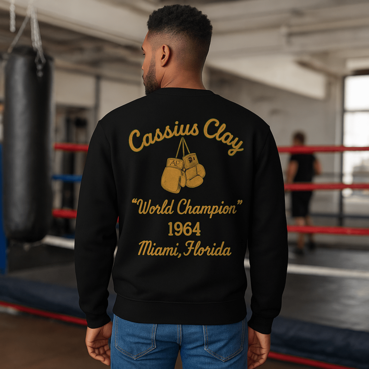 Cassius Clay Unisex Organic Sweatshirt - Chinchilla Choons
