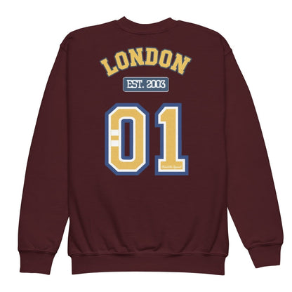 London Varsity Youth Crewneck Sweatshirt - Chinchilla Choons