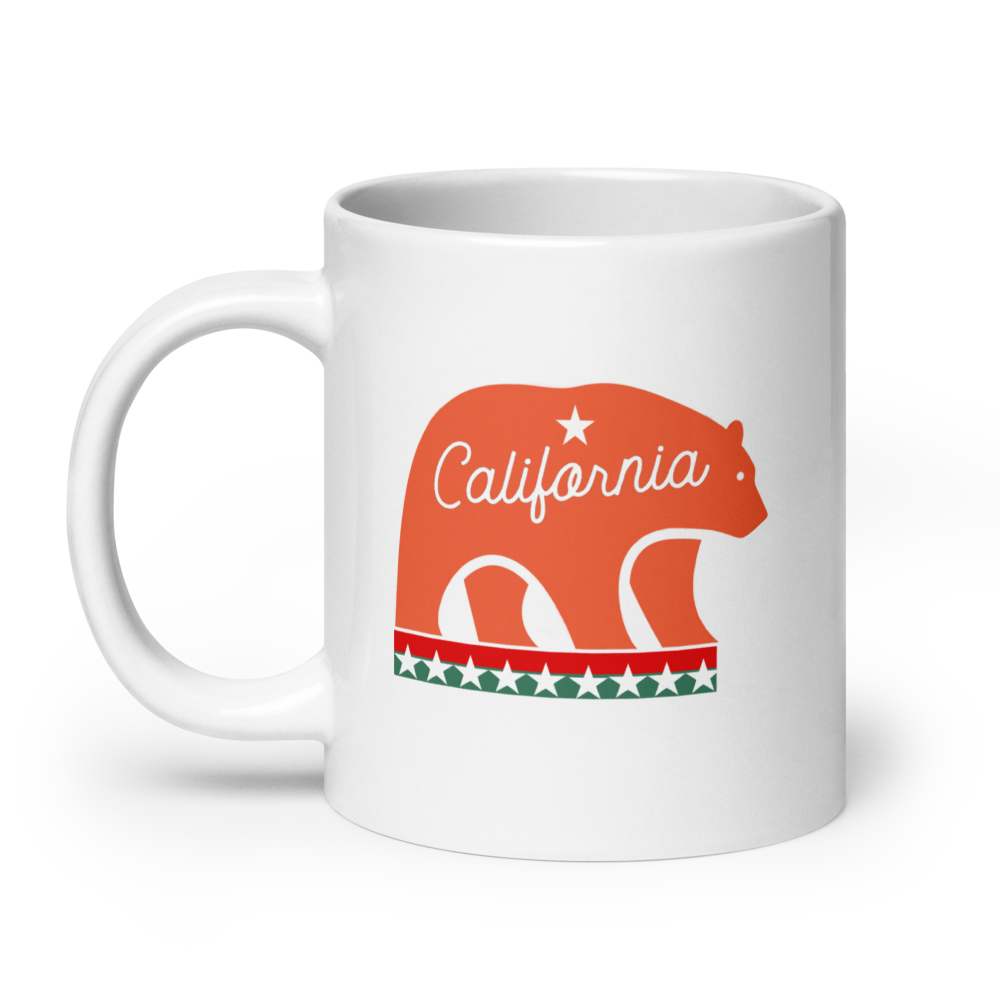 Californian Mascot White Glossy 20oz Mug