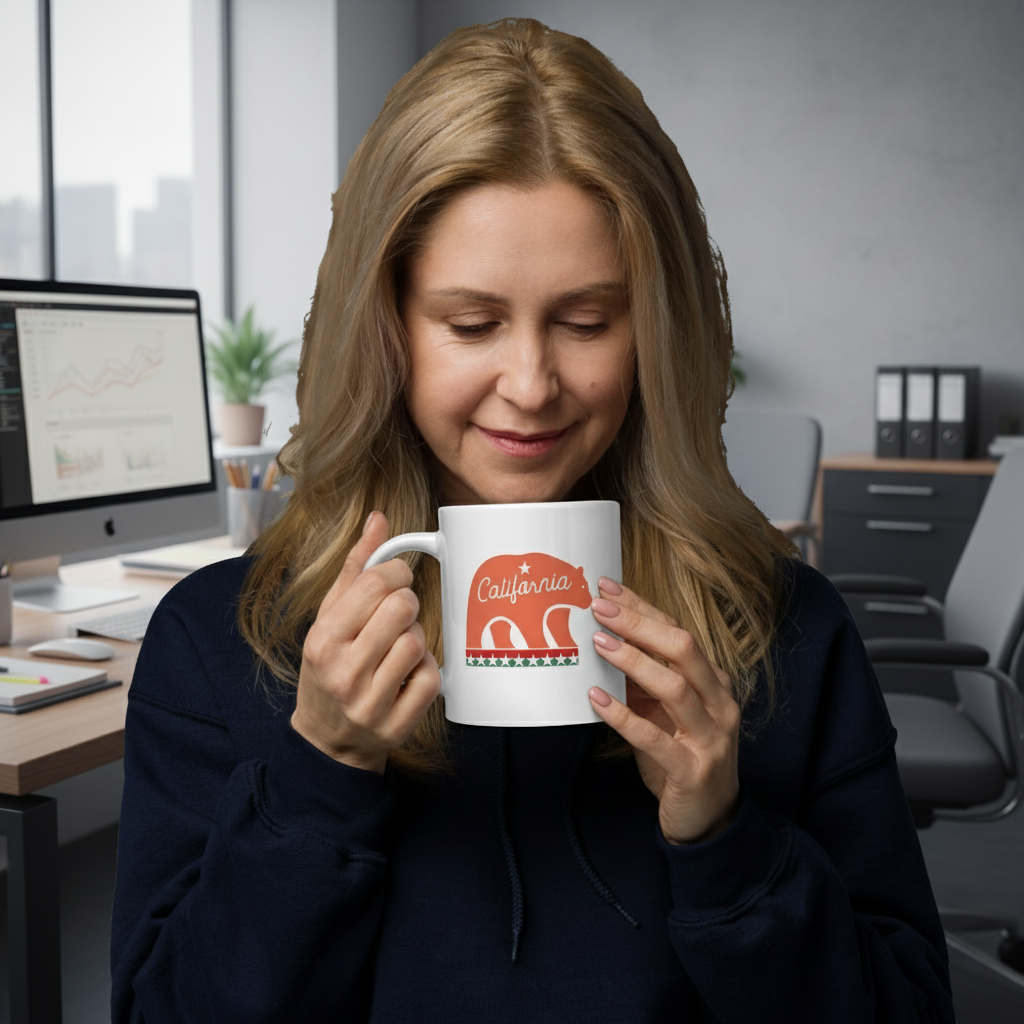 Californian Mascot White Glossy 20oz Mug