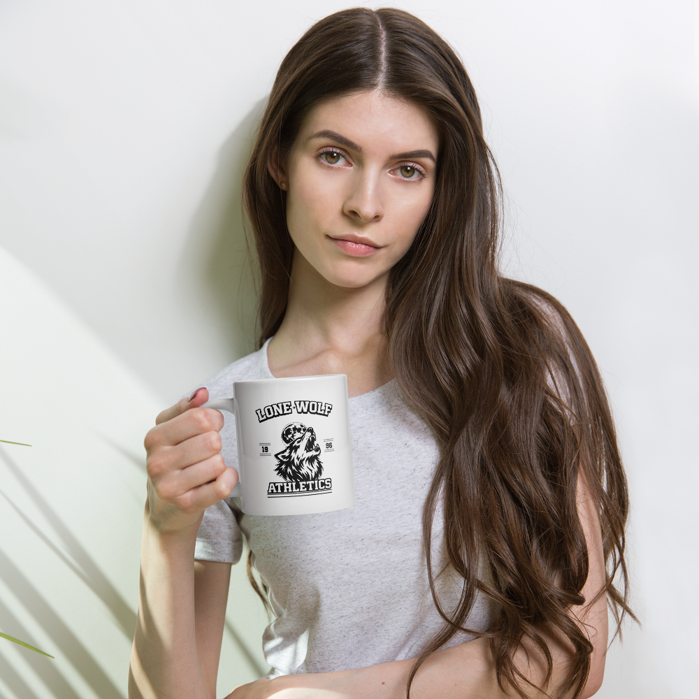 Lone Wolf White Glossy Mug