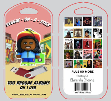 Reggae On A Stick - 100 Reggae Albums On 1 USB (Special Offer - Limited Time) - Chinchilla Choons